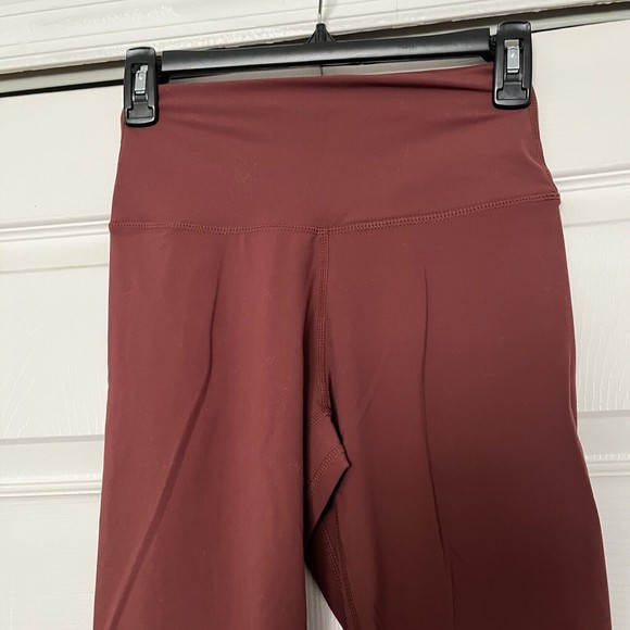 Sunzel Workout Leggings for Women, Squat Proof High Waisted Yoga Pants Maroon S - Picture 3 of 5